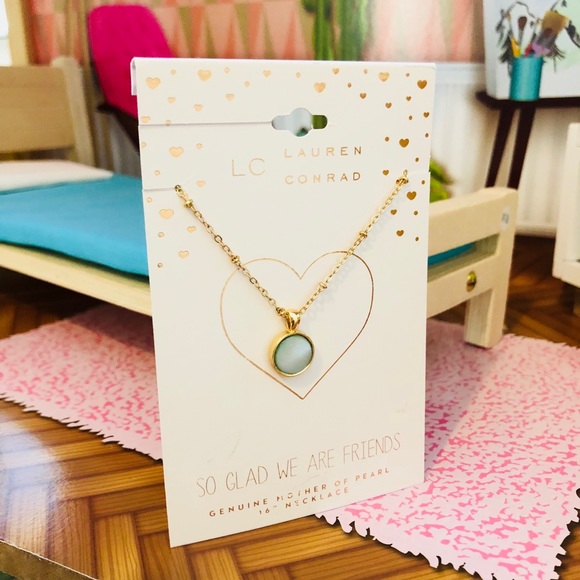 New LC Lauren Conrad Necklace! Gold - Teal - Picture 4 of 6